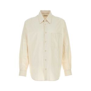 Lemaire Men Ivory Cotton Blend Shirt